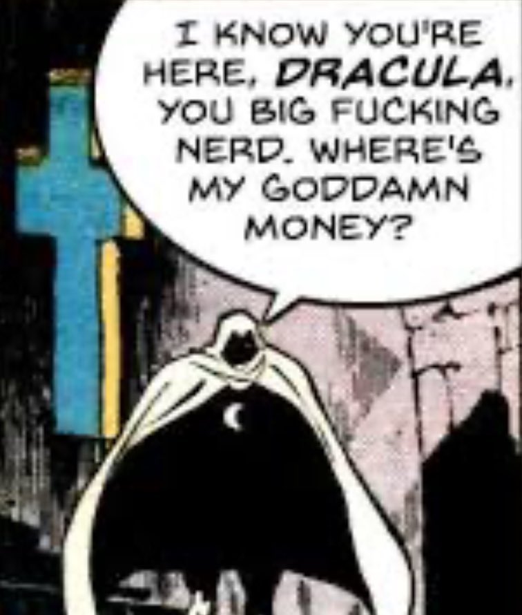 MoonKnightMedia's tweet photo. The Moon Knight meme where Dracula owes him money is referenced in ‘MARVEL RIVALS’

(via: @TheGuidesGuy ) https://t.co/t3v7tJ8SYc
