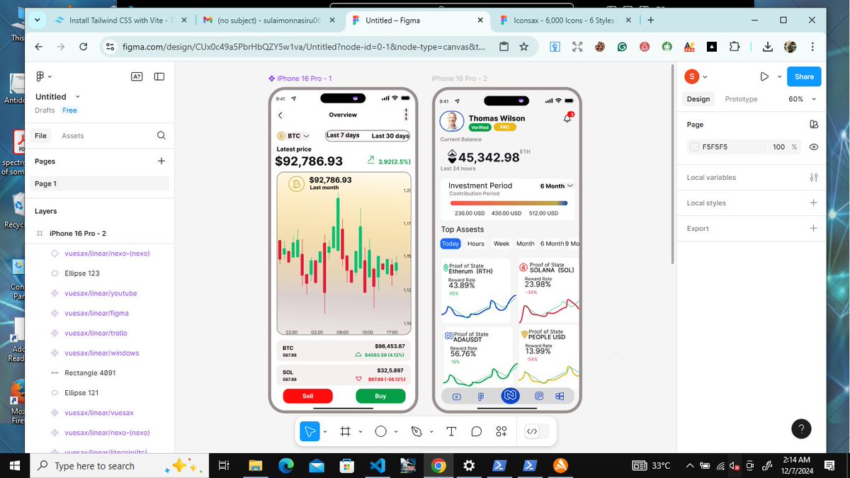 Nasiruatanda123's tweet image. New trading app design!📊 Most people prefer dark mode, so I made it happen in just 3 hours.🔥
Duplication(CTRL + D) is the key to efficiency! 
What are you working on this weekend? #tradingapp #designcommunity #WebDevelopment #mobileDesign