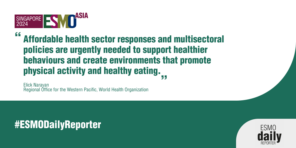 myESMO's tweet photo. #ESMOAsia24: Since 1990, global obesity rates have doubled, impacting all income levels and increasing #CancerRisks, especially in the Asia-Pacific region. Tackling obesity is key to reducing premature deaths from #NCDs by 2030.
📌https://t.co/zBFtTiKAar
#ESMODailyReporter https://t.co/0VZm8egWV4