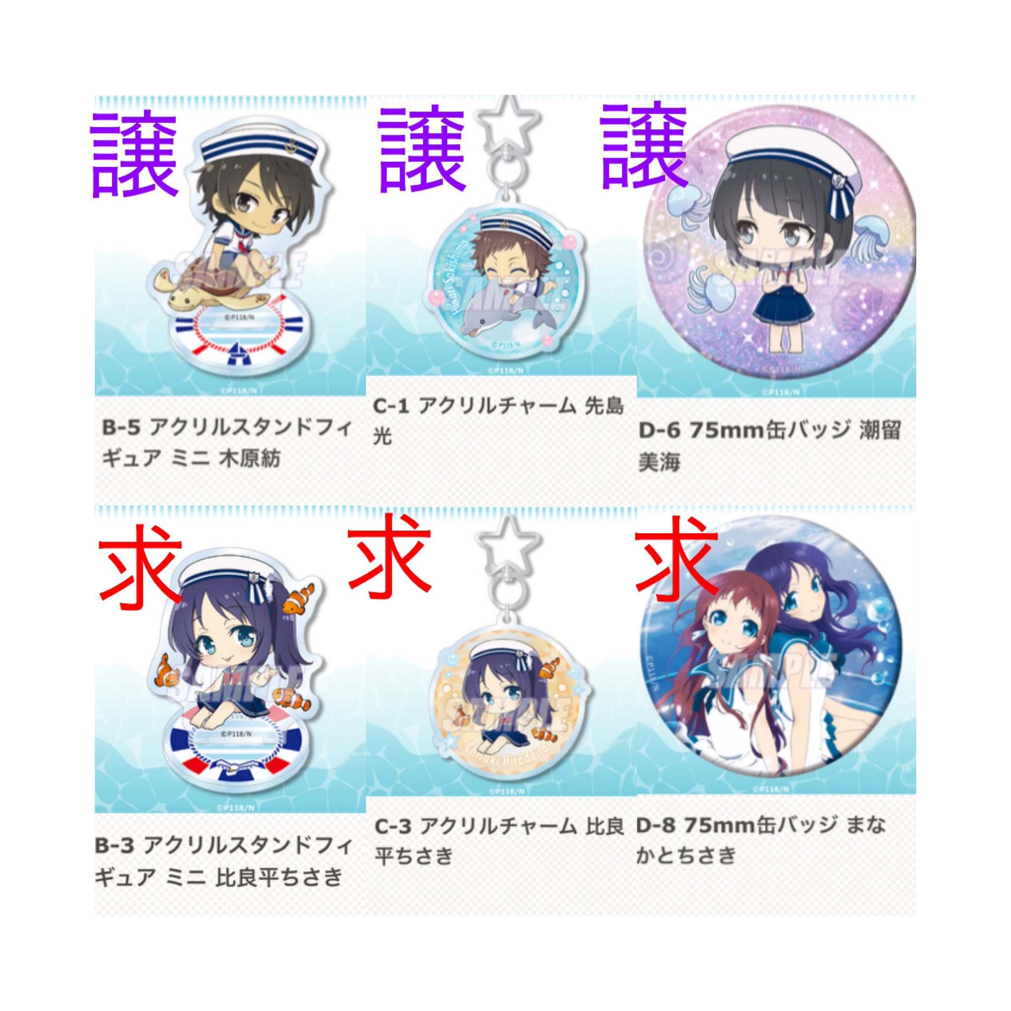 凪のあすから 凪あす くじ引き堂 先島光 アクリルチャーム 缶 凪のあすから 凪あす くじ引き堂 先島光 アクリルチャーム 缶