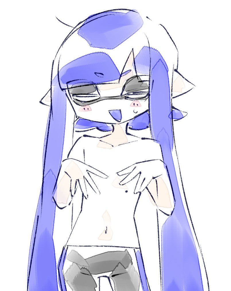 イカガール(スプラトゥーン) ,インクリング 「」|VAZ🐺💙のイラスト