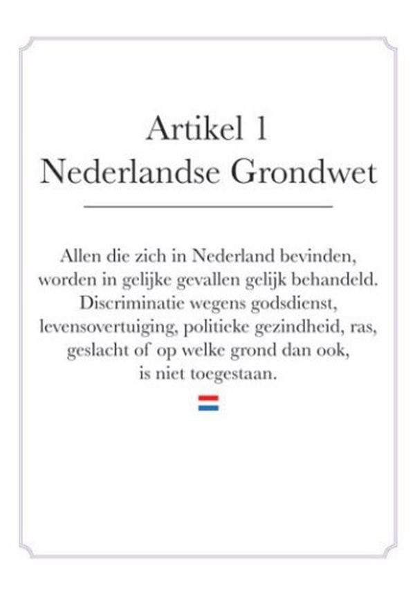 HesterLoeff's tweet image. Misschien moeten we met z’n allen eens wat vaker artikel 1 van de grondwet delen op social media. Ik begin #Artikel1