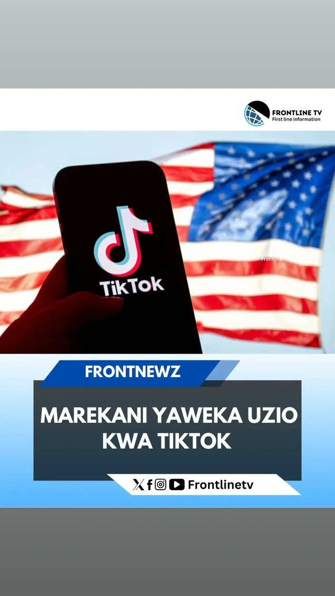 frontline_tv's tweet photo. #HABARI Wasiwasi kwamba serikali ya China inaweza kupata data nyeti ya mtumiaji kupitia app ya video fupi ya TikTok, ambayo inamilikiwa na kampuni ya Kichina ya ByteDance, imesababisha serikali ya Marekani kupitisha sheria ya kupiga marufuku mitandao ya kijamii isipokuwa iuzwe https://t.co/K71L459ptP