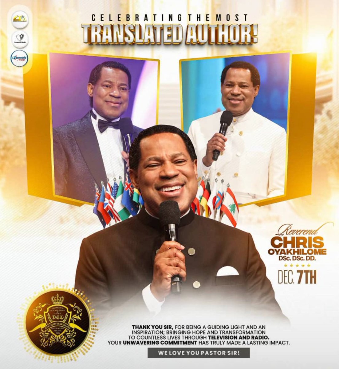 KingYvee's tweet photo. Happy birthday to our dear man of God.🔥🥳💃 Thank you Sir for giving your all for the cause of Gospel. Thank you Sir for teaching us the higher life in Christ and for making Christianity fun for us . I enjoy being a Christian.
#Celebratingpastorchris
#Offer7 
#Dec7 https://t.co/tAfbIdTjim