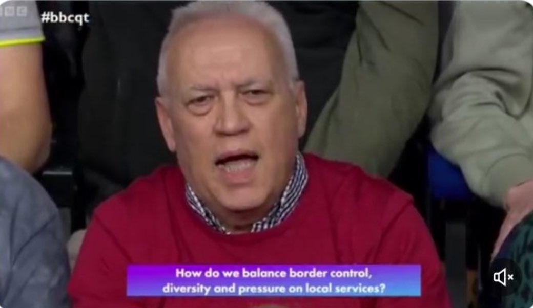 So it turns out the darling of the Left supporting immigration on #BBCQT was just another plant.
The BBC must think we’re stupid.