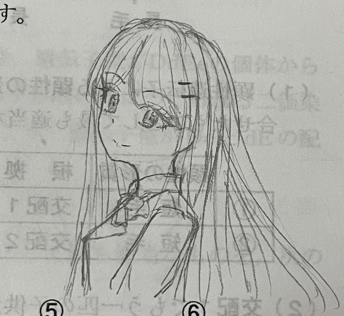 Lan_danron's tweet photo. 昨日のテスト中に描いた落書き
特に誰を描いたとかはない https://t.co/ZLoe9t1fd3