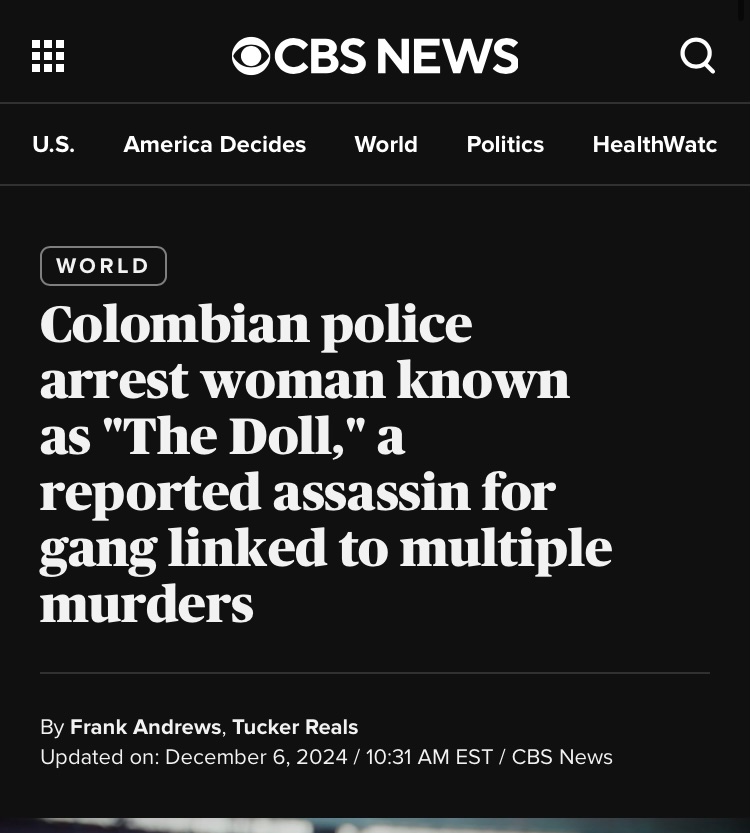 mirrortestedbot's tweet photo. Colombian police arrest woman known as "The Doll," a
reported assassin for gang linked to multiple murders

Her shirt “Las Vegas 91”

#9sAnd1s

Seeing Vegas 91 makes me think of the route 91 harvest festival sh@@ting https://t.co/j1Q8ULVmiN