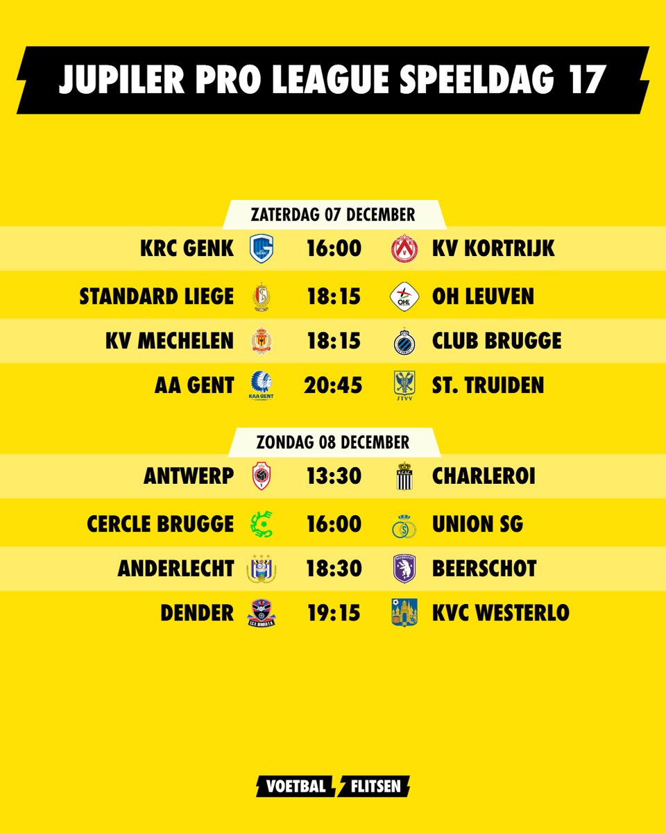 ⚡ Lees nu onze voorbeschouwing voor speeldag 17 😉

➡️ voetbalflitsen.be/nieuws/64nf5h/…

#Voetbalflitsen #JPL #voorbeschouwing #ProLeague