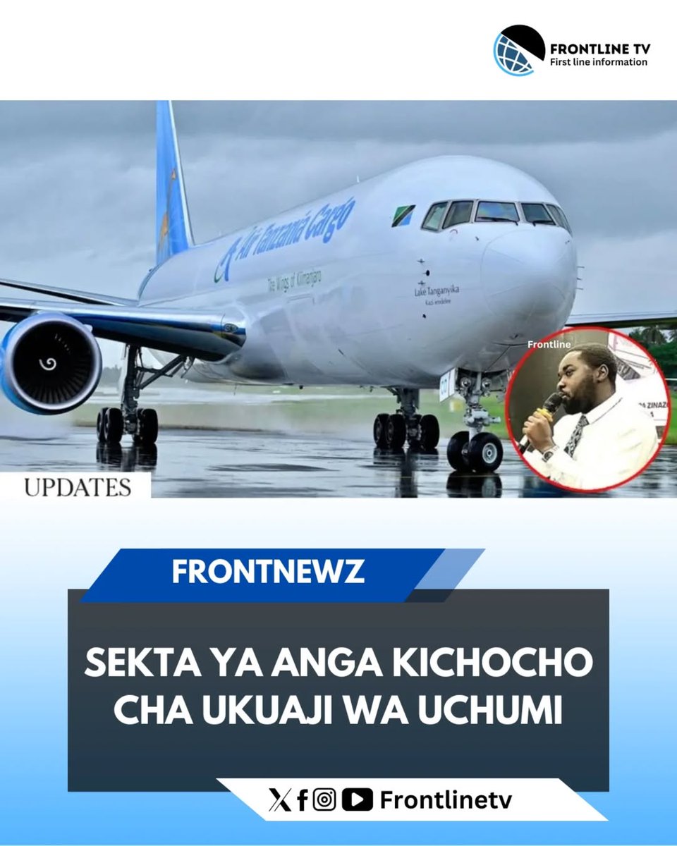 frontline_tv's tweet photo. Mhariri, Dawati la Uchumi wa gazeti la Mwananchi, Ephrahim Bahemu amesema usafiri wa anga ni miongoni mwa sekta muhimu za kiuchumi kwa watumiaji na wasioutumia huduma hizo moja kwa moja, lakini unawanufaisha.

Bahemu amesema sekta hiyo ndiyo usafiri wa haraka hivi sasa kuliko https://t.co/nMgk2V21SR