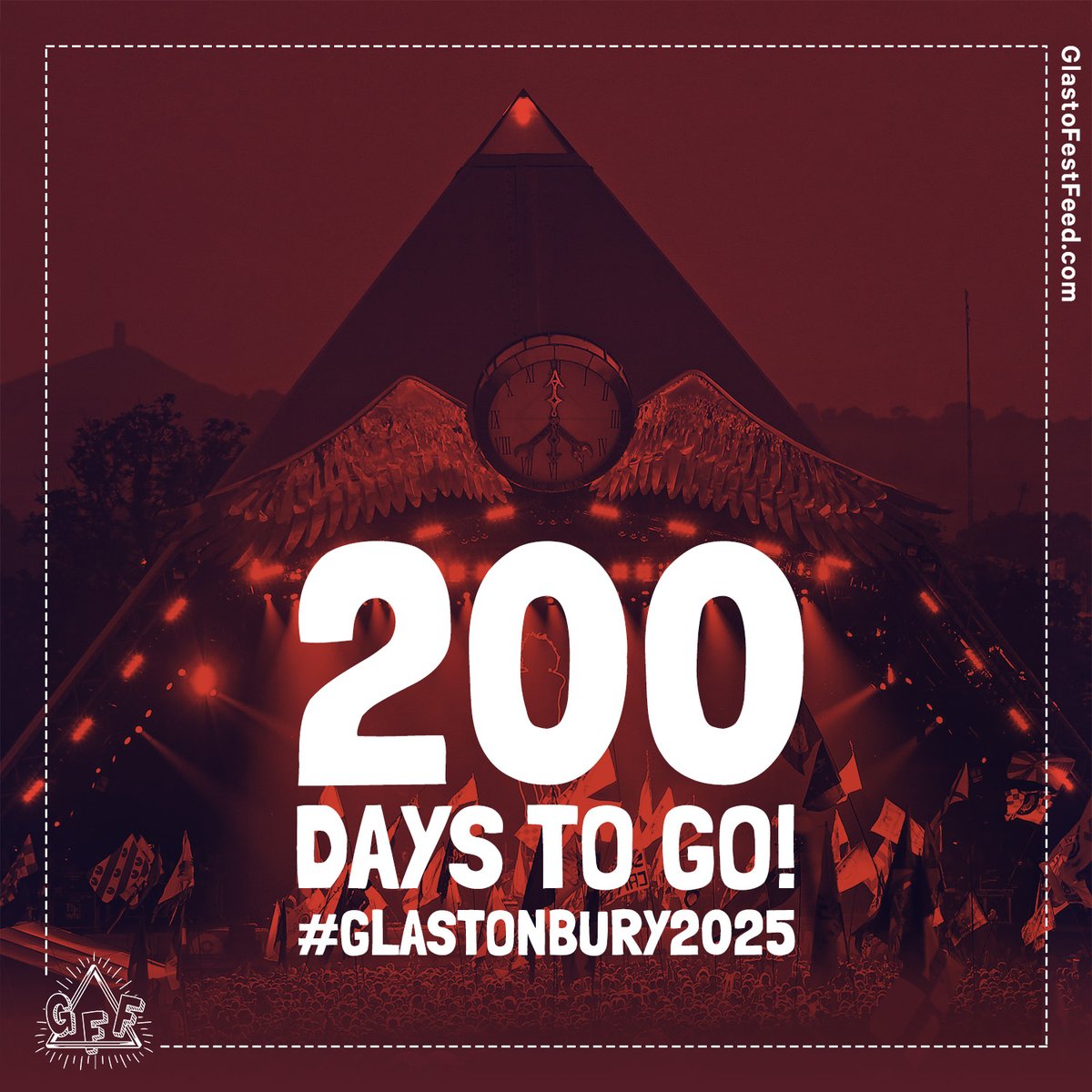 GlastoFestFeed's tweet image. 200 DAYS TO GO! ⏳✨

#Glastonbury2025