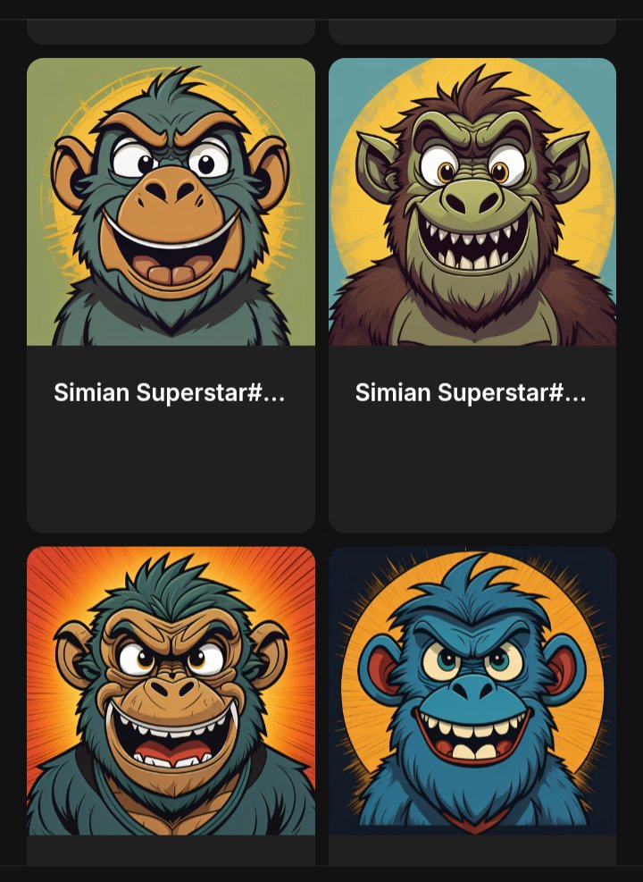 W0nderbuy's tweet photo. Explore our collection of 1518 unique Simian Superstar Monkey NFTs, each one a distinctive digital treasure!
https://t.co/R39ROGcMT2
#OpenSeaNFT
#SimianSuperstar
#MonkeyNFTs
#UniqueNFTs
#DigitalArt
#CryptoCollectibles
#NFTCommunity
#ArtCollectibles https://t.co/32AMq1kMV6