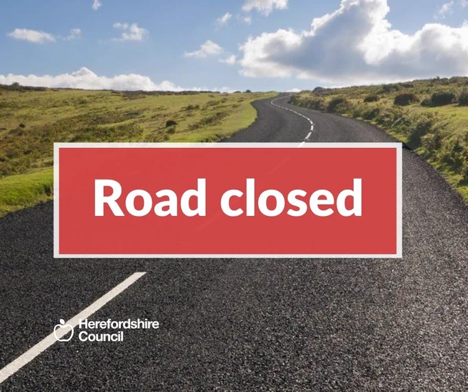 Road closure sign
