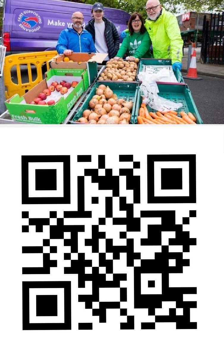 A big shout out to everyone who has contacted us asking for a link to make a donation following the postponement of today's  Merseyside Derby.

Just scan the QR code. All donations made enable us to operate our eight pantries across the City.

#RightToFood