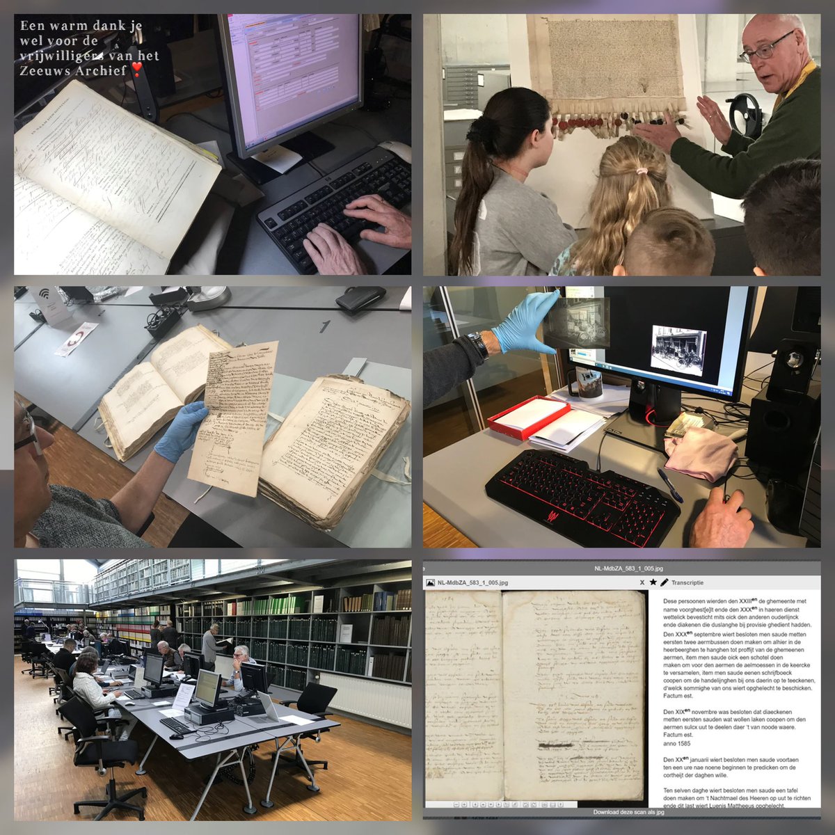 Archiefeducatie's tweet photo. #Vrijwilligers zijn onmisbaar, ook voor #archieven. Bij het @zeeuwsarchief zijn 75 vrijwilligers werkzaam op vele terreinen. Ze doen dat met groot enthousiasme, kennis en kunde. Een warm #dankjewel aan onze betrokken vrijwilligers
#NationaleVrijwilligersdag #Vrijwilligersdag❣️ https://t.co/mgPovtqIyQ