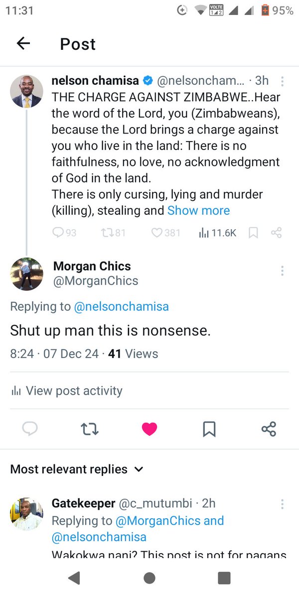 Takakubatsira nemari dzedu ukadya nhasi wakuti blocker.U are such a useless man Chamisa.Iwe na ED makangofanana.