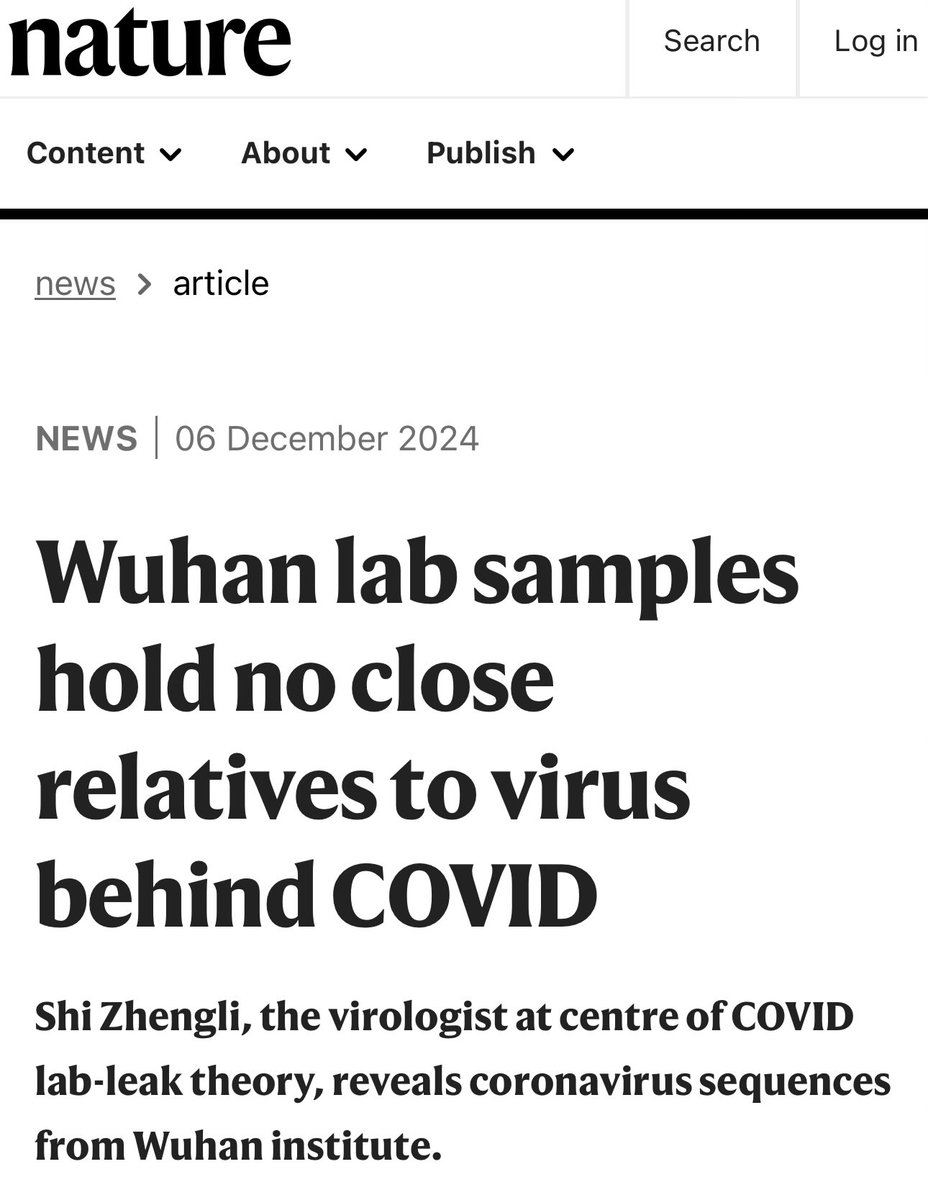 Revelan las secuencias del laboratorio de Wuhan y revelan que efectivamente no hubo fuga de laboratorio. 
Os dejamos debajo un hilo de hilos sobre el tema.
Buenos (sin duda) días.

nature.com/articles/d4158…