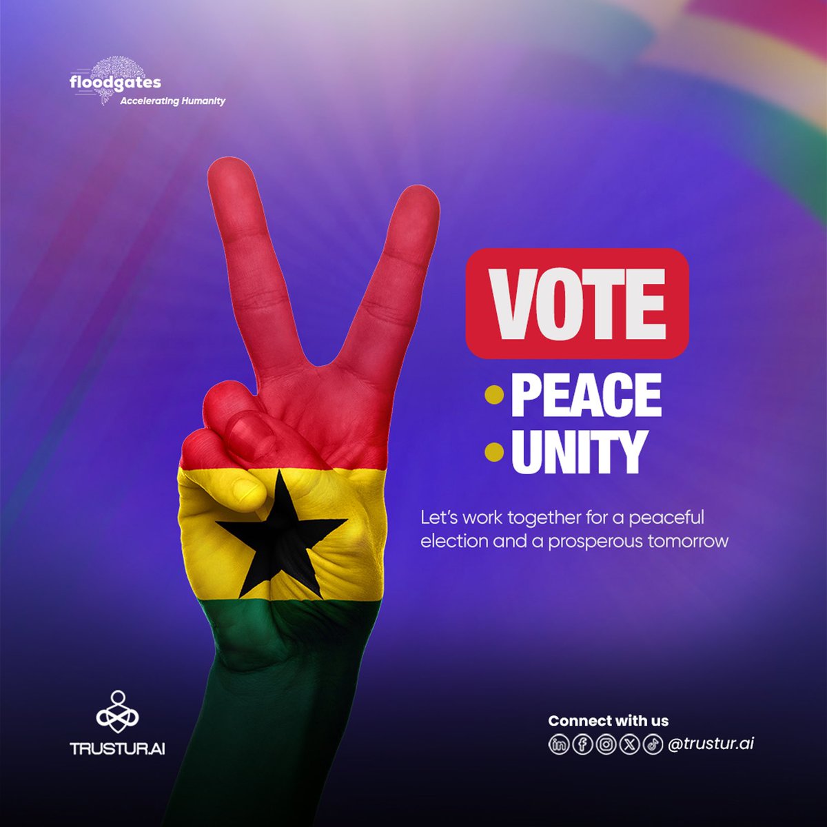 Let’s make today a celebration of democracy and peace ☮️