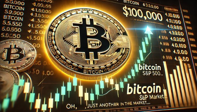 Oh look, Bitcoin just casually broke $100k like it’s no big deal 🙄🚀 Meanwhile, the S&amp;P 500 is busy flexing with all-time highs. Are we in a bull run, or is the market just showing off again? Either way, keep your cool—FOMO isn’t a strategy. 😏 #bitcoin100k