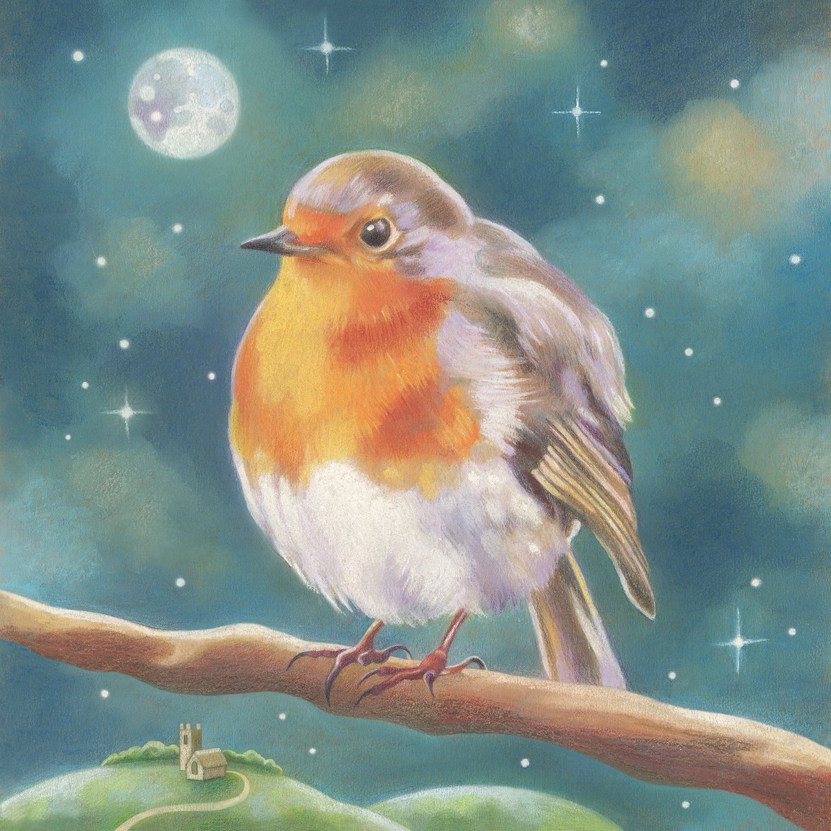 TabithaMacbeth's tweet image. “Robin on a Full Moon Night” in chalk pastel &amp;amp; coloured pencil 🧡
Cards &amp;amp; ceramic ornaments featuring my illustration can be found here tabithamacbethart.etsy.com &amp;amp; here folksy.com/shops/TabithaM…

#UKGiftHour #ukgiftam #smallbizsaturday #craftbizparty #MHHSBD #handdrawn #robin