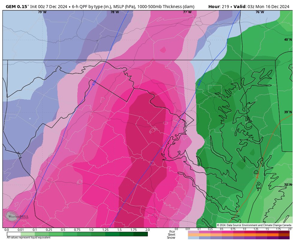 sami733777's tweet photo. One of the most accurate GEM model, showing a major ice storm for the Mid Atlantic region on the 16th of December‼️‼️‼️

#wxtwitter 
#icetrain 
#LOCKITIN https://t.co/WDjaiyzxi0