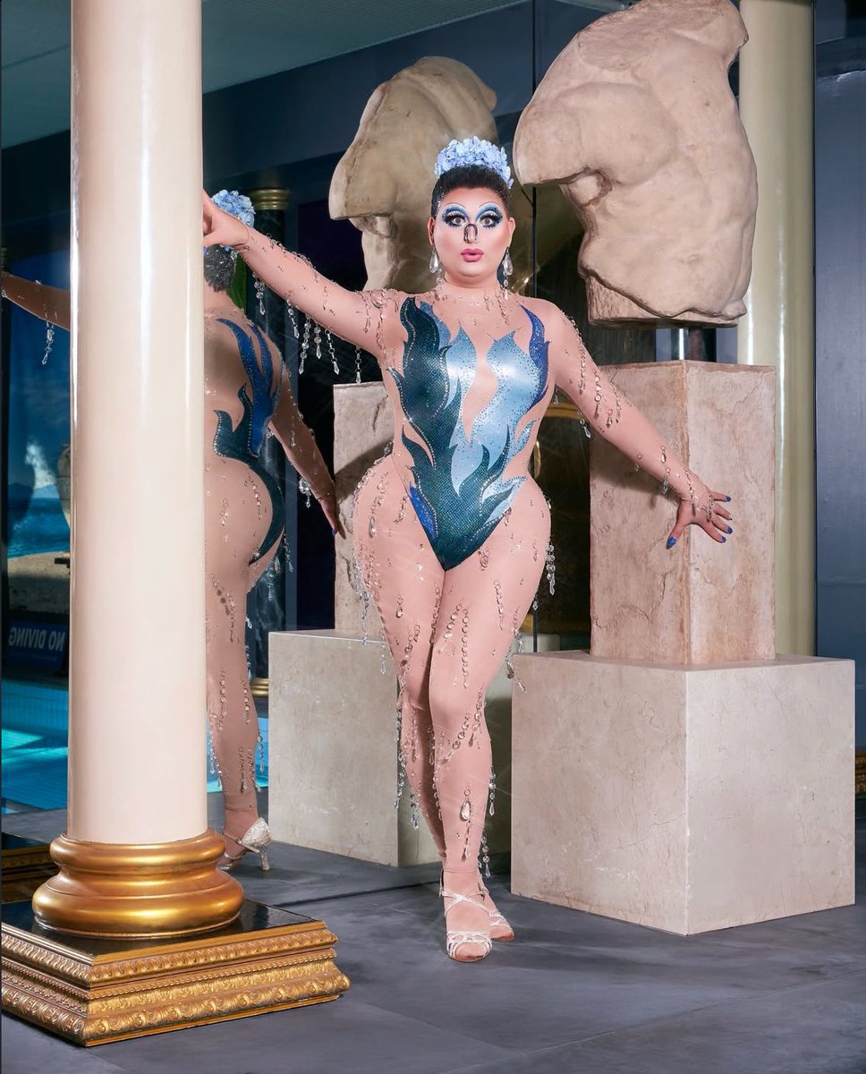 Drag_Crave's tweet photo. Brenda Bressed looks fabulous in her unaired "Liquid Dreams" runway for Drag Race Down Under. https://t.co/l8MQjWkwFS