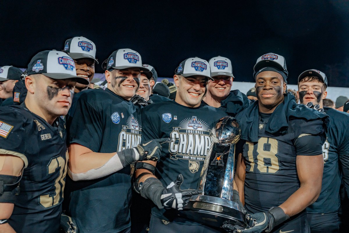 🏈🎊Our <a href="/ArmyWP_Football/">Army Football</a> are <a href="/American_Conf/">The American</a> CHAMPIONS!🎊🏈

Tonight's 35-14 win keeps us #undefeated at home and in the conference this year! Thank you to all our friends, family and fans who supported our team this year. Now it's time to #BeatNavy!