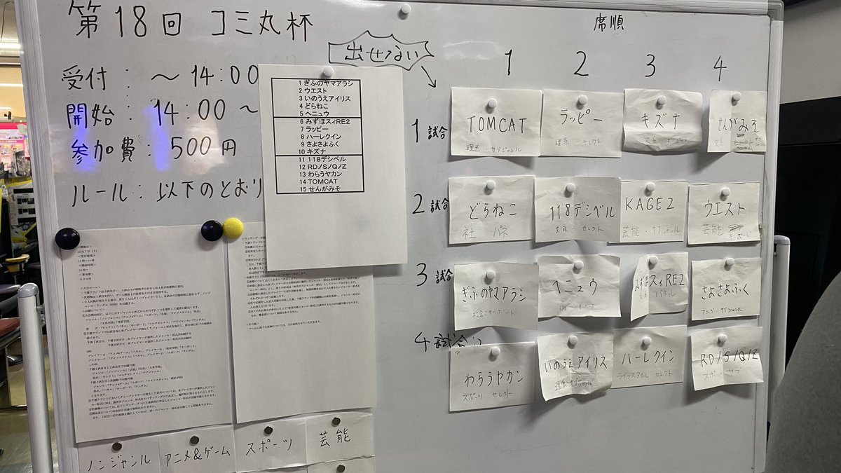 qma_oogaki's tweet photo. 第18回コミ丸杯、参加者16名でスタートです。 https://t.co/OvLpHx6whe