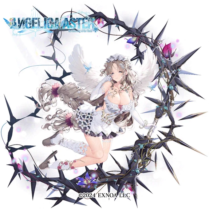 12月4日にリリースされた「ANGELICA ASTER」にて、ローズの立ち絵を描かせていただきました!#ANGELICAASTER #アンアス 