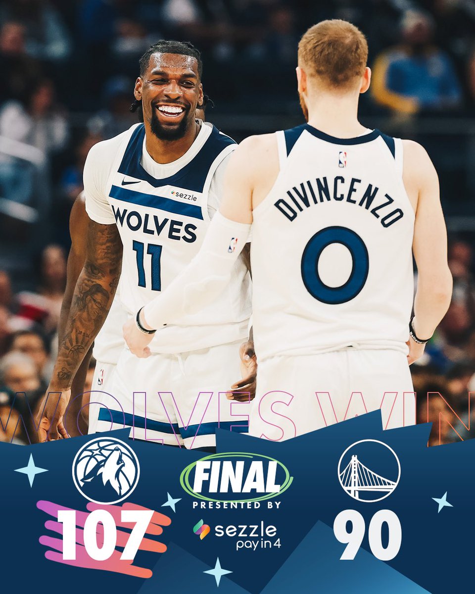 Timberwolves's tweet photo. DUB (x4) https://t.co/Ko7S6rQl68