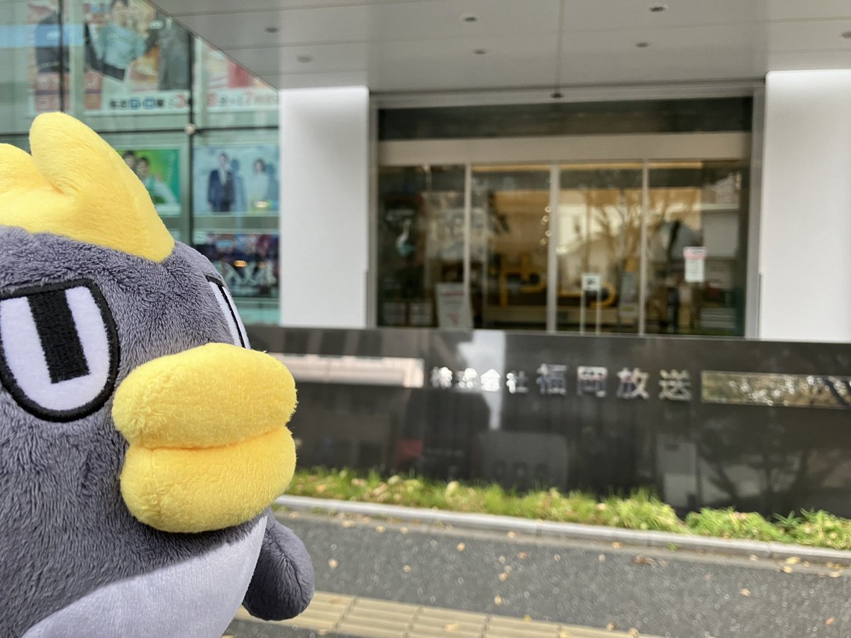 ひさしぶりの #出張シリーズ ですぞ〜💪
きょうは福岡放送さんに来ているよ🚄

#くもジロー #出張シリーズ #福岡放送 #fbs