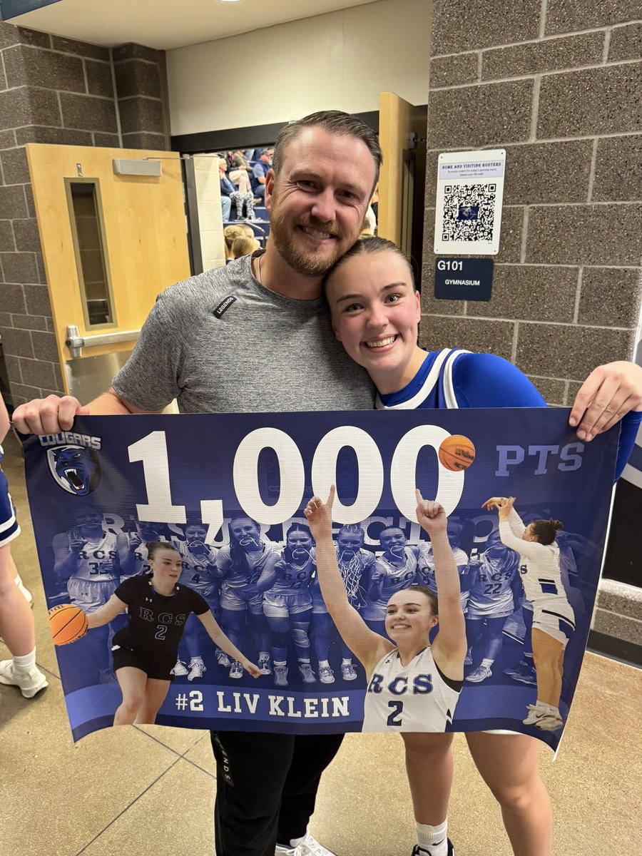 NathanKleinLC's tweet photo. To just say I’m proud of @oliviaklein2025 would be a real understatement. So many 6:00 am shooting sessions and hard work - it’s fun to celebrate this accomplishment for her! And we got the Win to top it off! Love you girlie - keep grinding!
@Athletics_RCHS https://t.co/QpAnjeAyVy