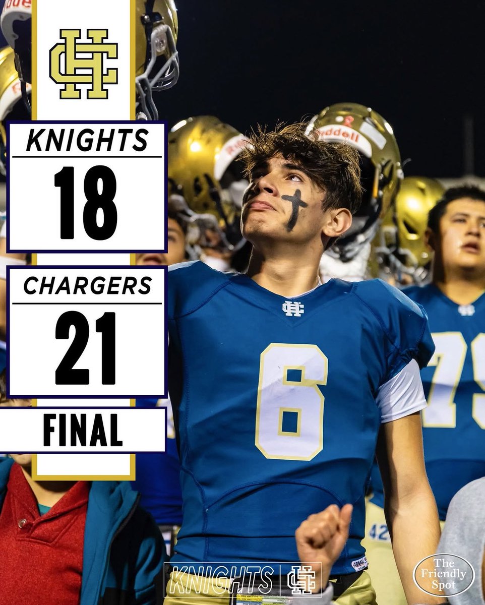 Knights finish our historic run 13-1. Thank you for being with us all season.

#HC426 #HolyCrossFootball