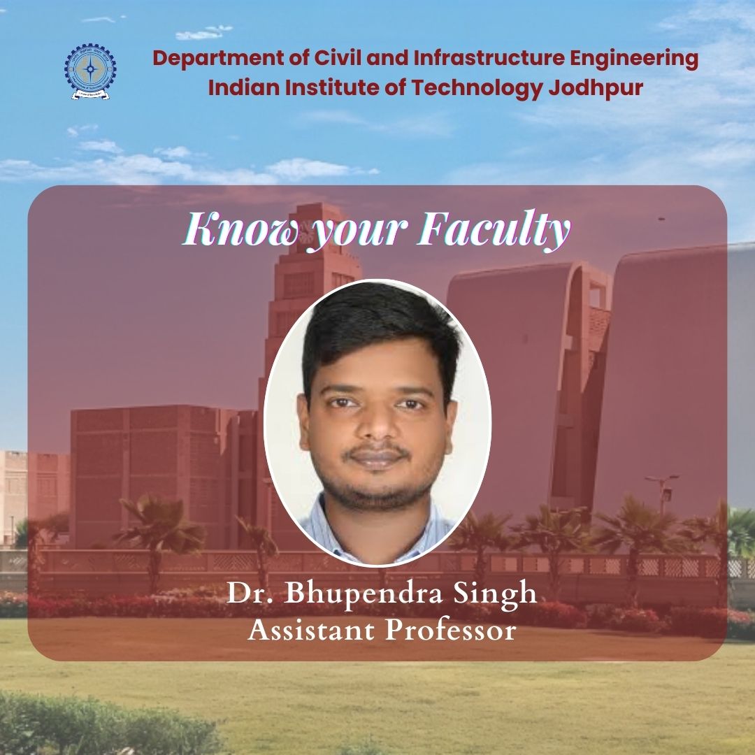 Civil & Infrastructure Engineering at IIT Jodhpur (@cieiitj) on Twitter photo Know your Faculty!
๐ Dr. Bhupendra Singh, #AssistantProfessor at <a href="/cieiitj/">Civil & Infrastructure Engineering at IIT Jodhpur</a> <a href="/iitjodhpur/">Indian Institute of Technology Jodhpur</a>, specializes in Pavement Engineering. Awarded the Young Scientist Award (2019) & SIRE Fellowship (2023-24) for research at the <a href="/UniofNottingham/">Uni of Nottingham #WeAreUoN</a>.
#transportationengineering #PavementEngineering Know your Faculty!
๐ Dr. Bhupendra Singh, #AssistantProfessor at <a href="/cieiitj/">Civil & Infrastructure Engineering at IIT Jodhpur</a> <a href="/iitjodhpur/">Indian Institute of Technology Jodhpur</a>, specializes in Pavement Engineering. Awarded the Young Scientist Award (2019) & SIRE Fellowship (2023-24) for research at the <a href="/UniofNottingham/">Uni of Nottingham #WeAreUoN</a>.
#transportationengineering #PavementEngineering