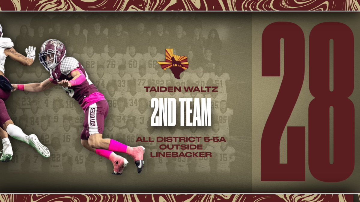 Heritage Coyote Football (@hhs_coyote_fb) on Twitter photo Congratulations Taidan on earning 2nd Team All-District honors in 5-5A Football! πͺπYour determination and effort on the field have not gone unnoticed. This achievement highlights your impact on the team and your dedication to the game. <a href="/mlynnz3/">Michelle Lynn Z</a> <a href="/HHSCoyotes/">Heritage High School</a> <a href="/HHSCTC/">HHSCTC</a> Congratulations Taidan on earning 2nd Team All-District honors in 5-5A Football! πͺπYour determination and effort on the field have not gone unnoticed. This achievement highlights your impact on the team and your dedication to the game. <a href="/mlynnz3/">Michelle Lynn Z</a> <a href="/HHSCoyotes/">Heritage High School</a> <a href="/HHSCTC/">HHSCTC</a>
