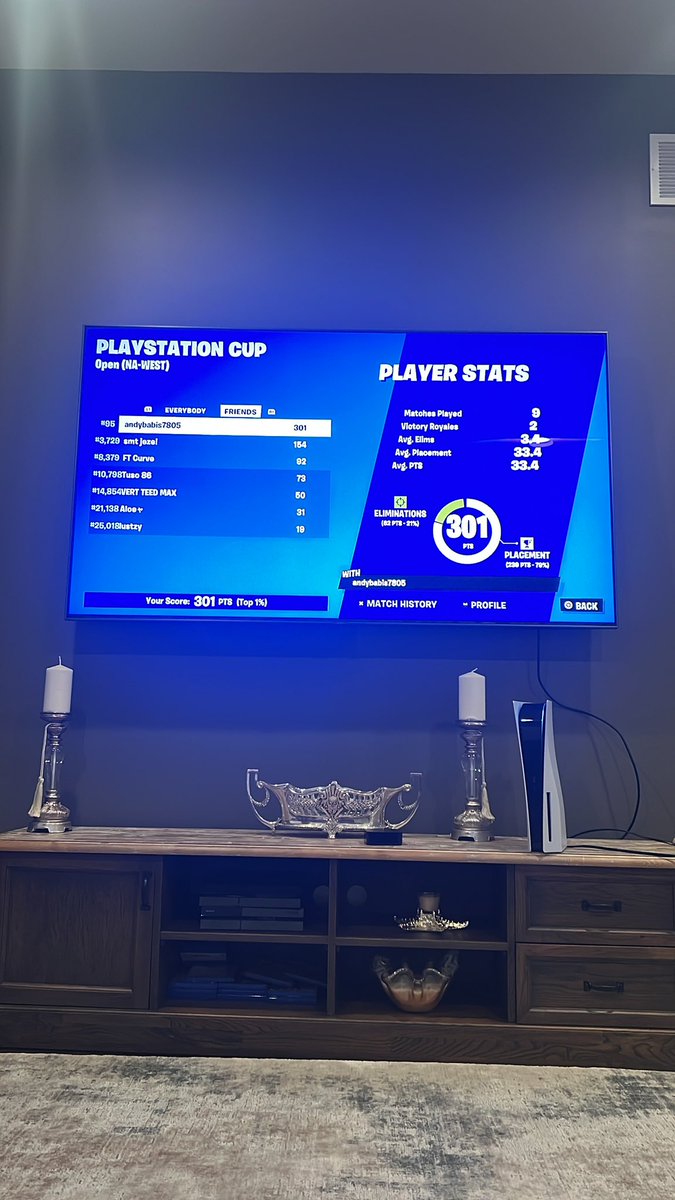 qualed playing on a tv