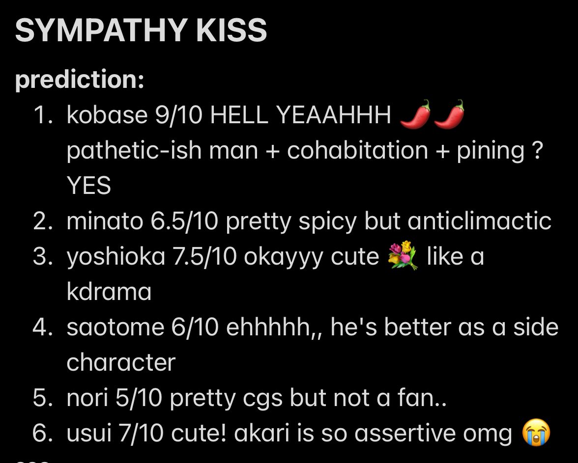 lycorislover's tweet photo. @mayokira MY EXACT THOUGHTS 😭 here's my initial prediction plus some notes i wrote once i finished each route LOL, exactly like what u said omg https://t.co/9hnkI1yzTs