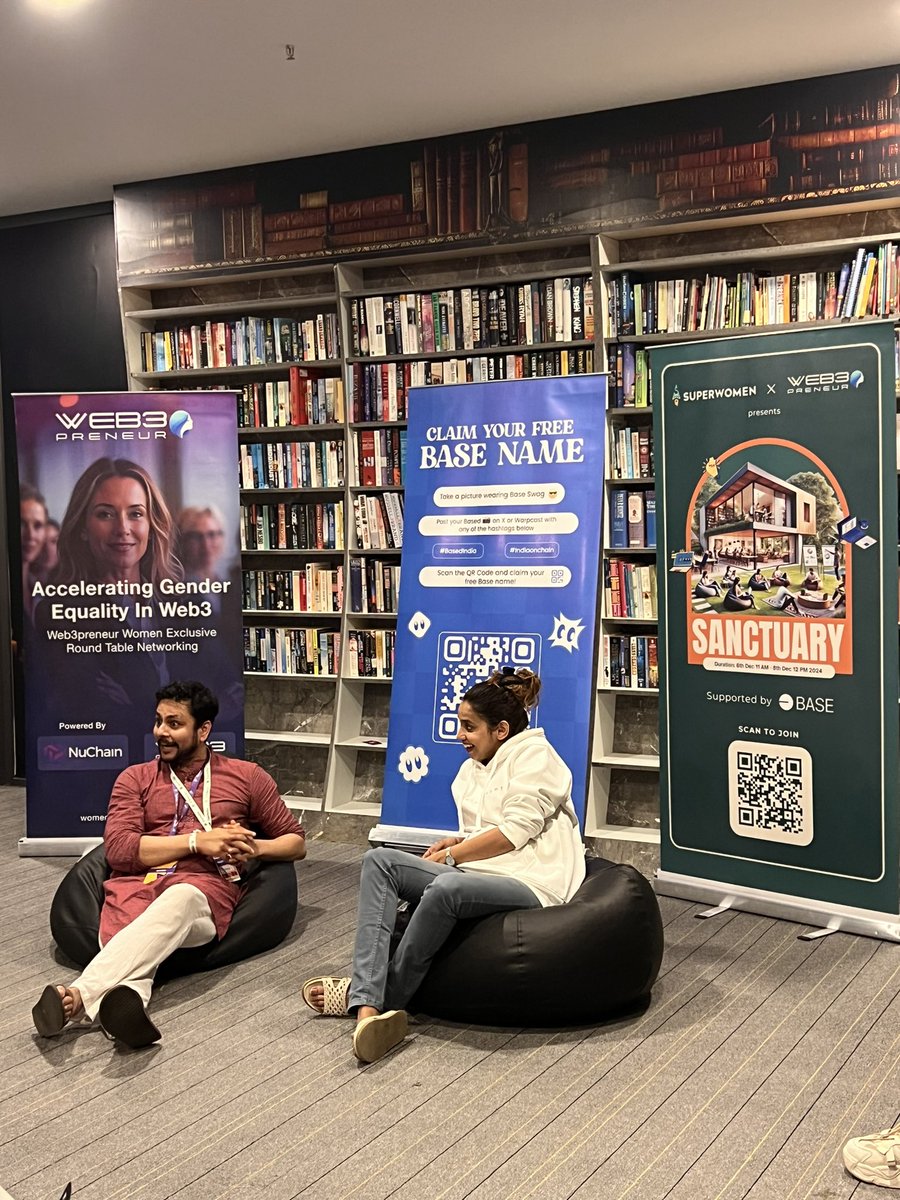 YasminaClement's tweet photo. Friday, 6th: 1st day of Sanctuary with @superwomendao @aditichoprax @Web3preneur_ @base @HelloShreyas @Saxenasaheb @0xAishwary @monad_eco @0xPolygon 👯‍♀️🚀 https://t.co/wfdsfinlRt