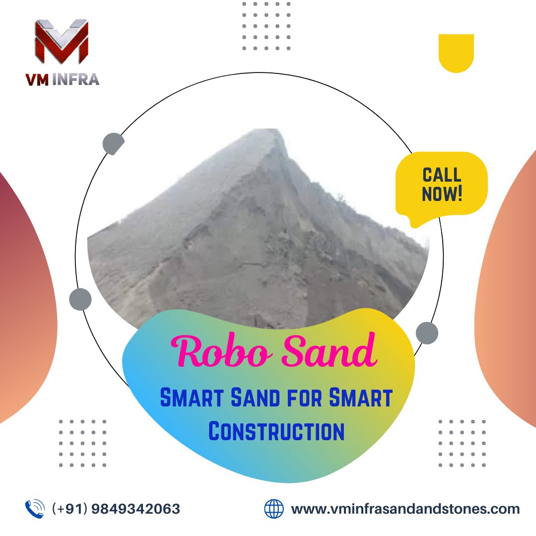 infra_vm's tweet image. Looking for high-quality sand for your construction? Robo Sand is the ultimate solution for modern construction needs! Made from carefully processed crushed stones,#RoboSand #ArtificialSand #EcoFriendlyConstruction #SustainableBuilding #ConstructionMaterials