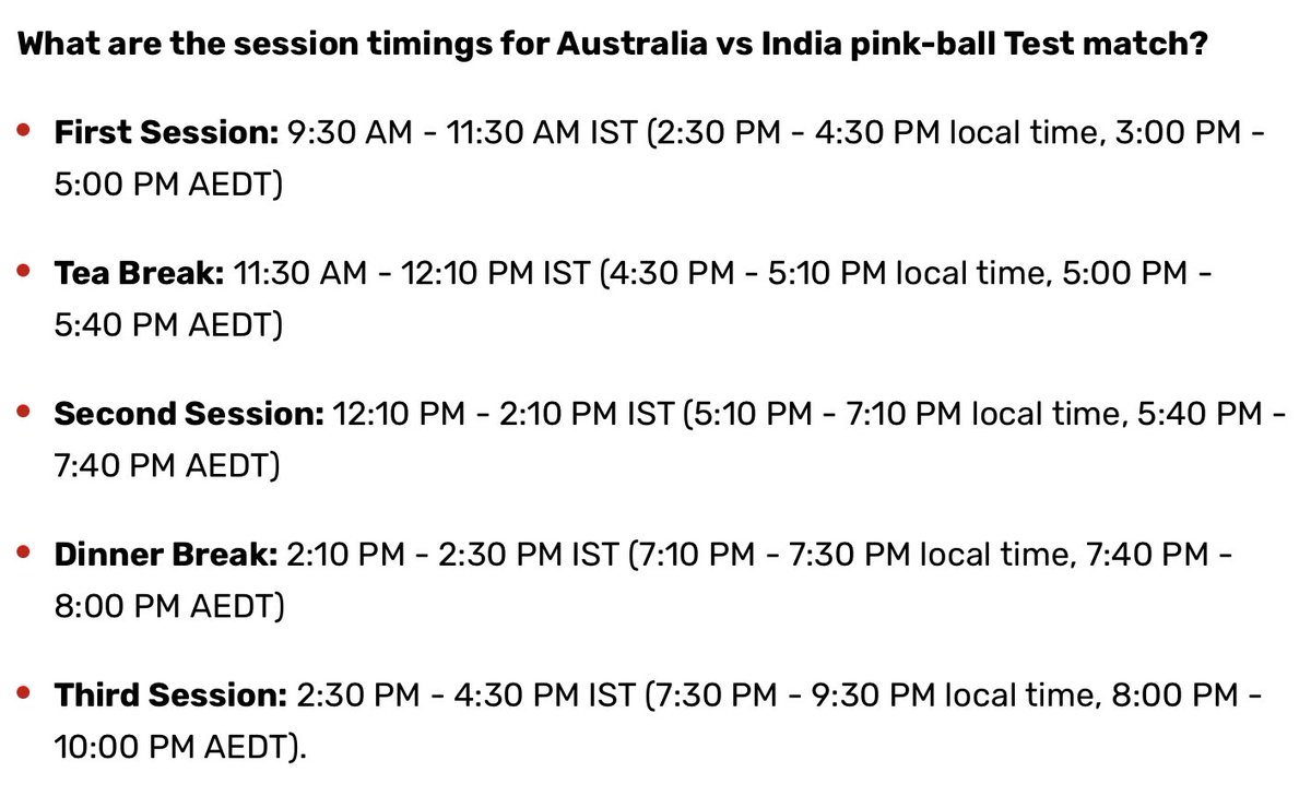 dashyashish's tweet photo. Tea Break for 40 mins, Dinner Break for 20 mins, does this make any sense at all? @cricketcomau  @CricketAus #INDvsAUS Shouldn't these be reversed with the first break (Tea) being 20 mins and the second break (Dinner) being 40 mins? Any thoughts? @bhogleharsha @vikrantgupta73 https://t.co/u9x4yLp4oS