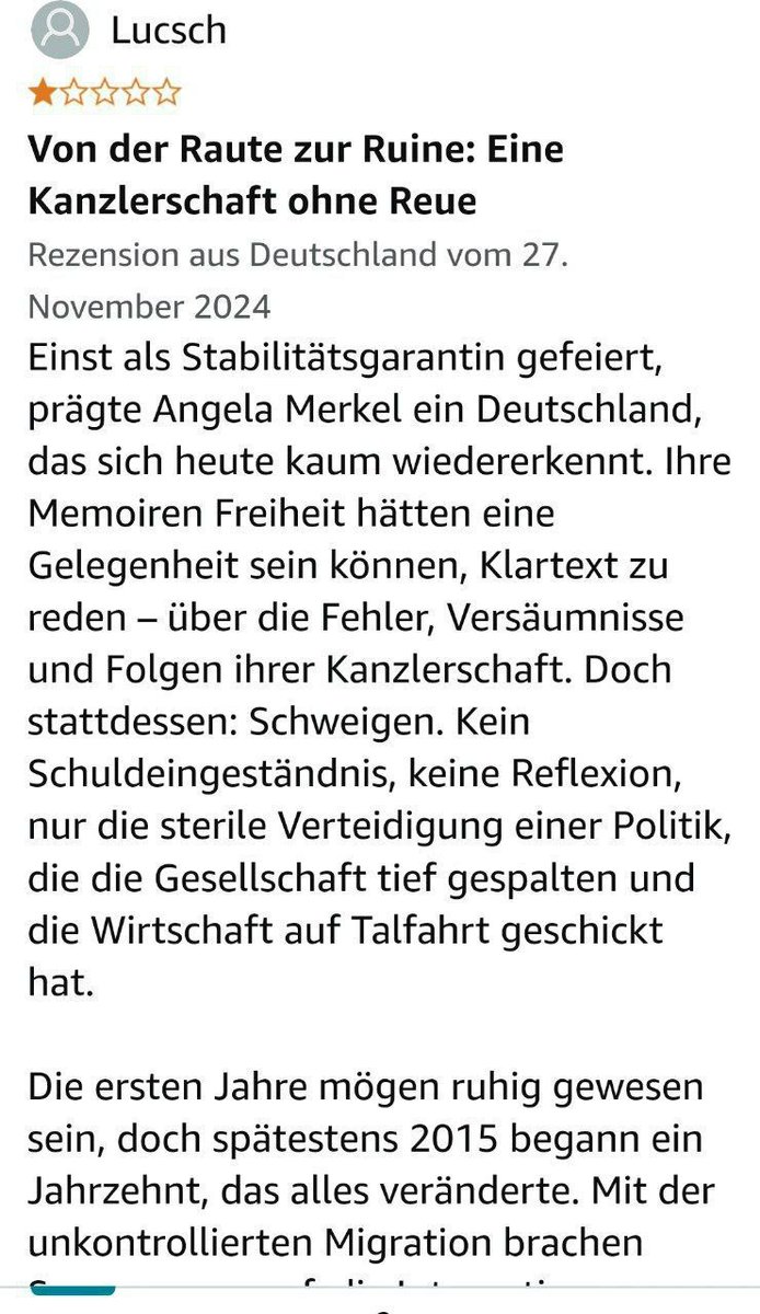 TimKoffiziell's tweet photo. Lesenswerte Rezension zum Schundwerk "Frechheit"!

#Merkel #Merkelbuch https://t.co/RNNoC3mCh4
