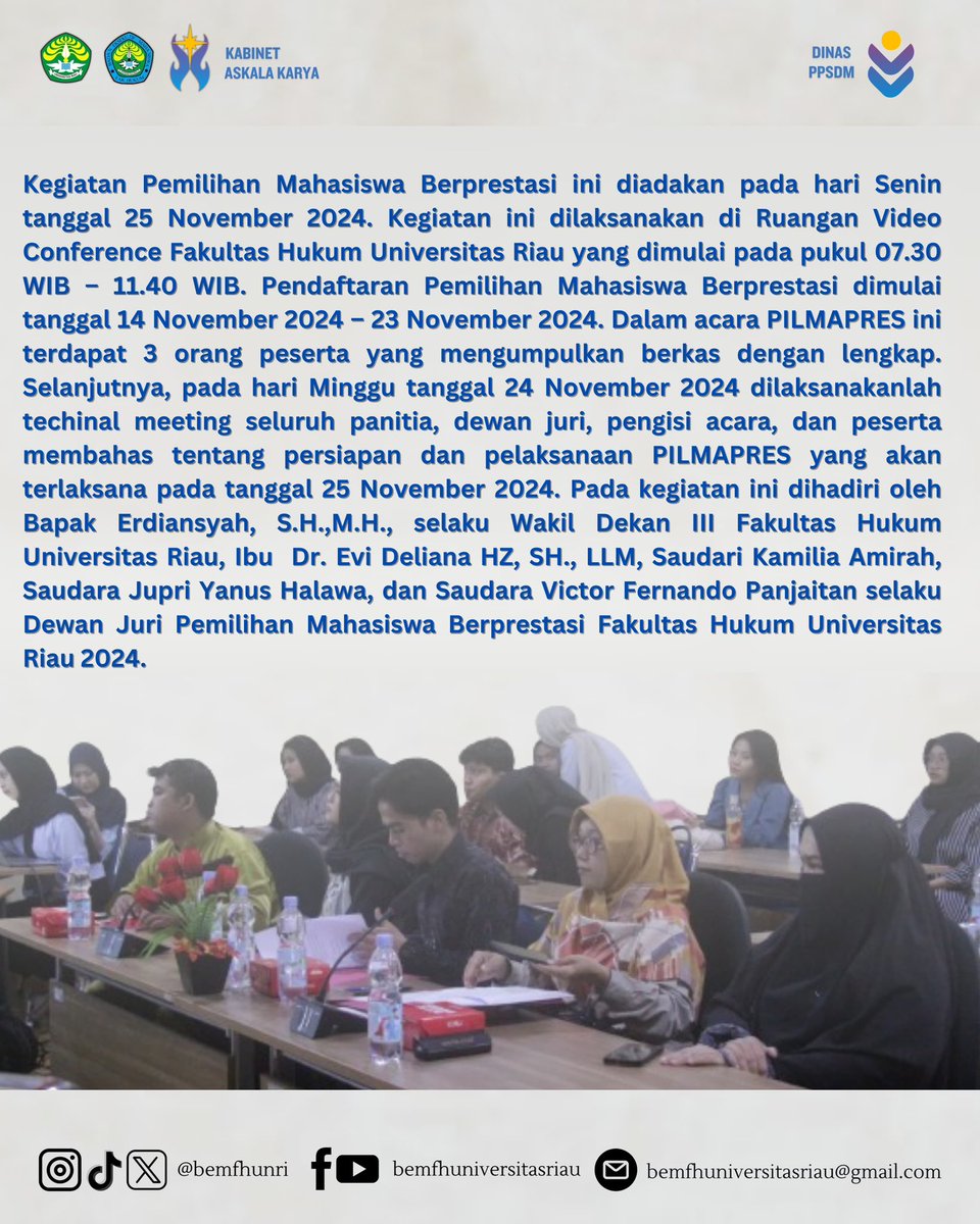BEM Fakultas Hukum Universitas Riau tweet media