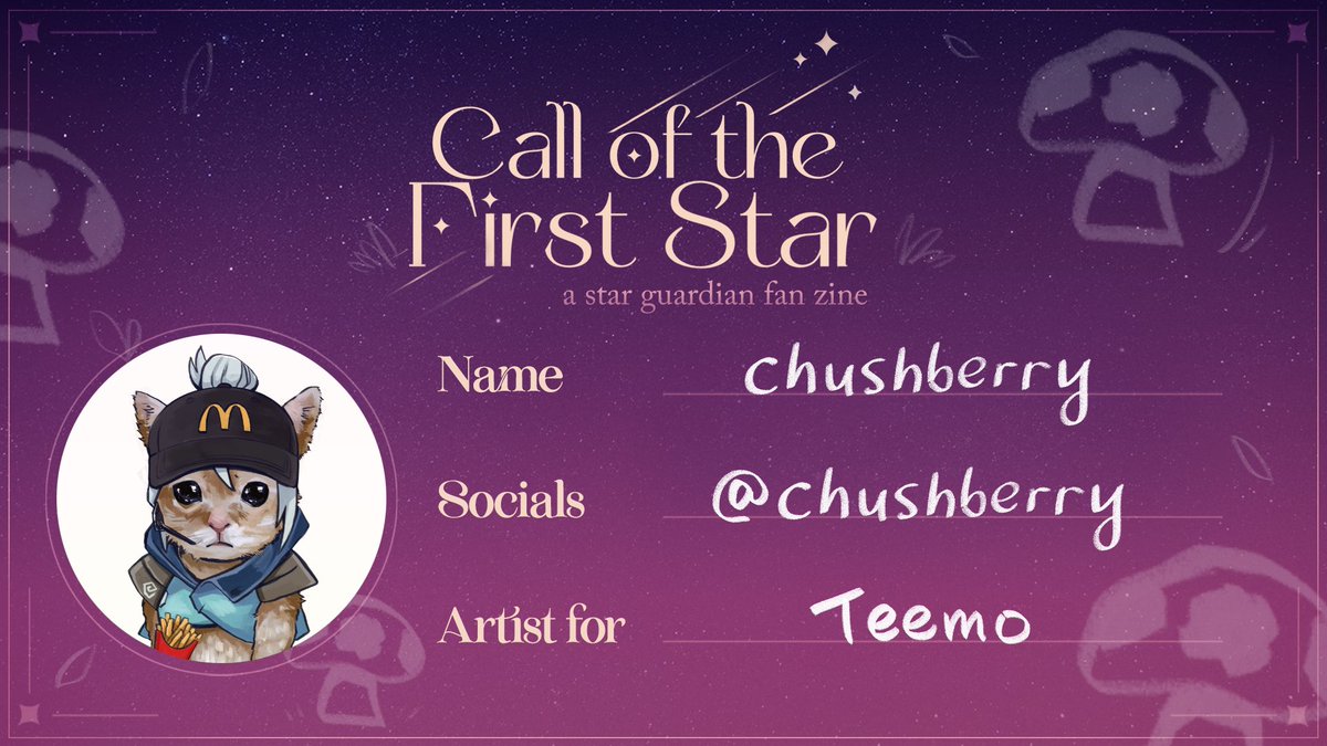 chushberry's tweet photo. Participating in the upcoming @FirstStarZine as the artist for Teemo! Coming out soon 😎 #firststarartist #teemo https://t.co/ikzbbJLRMw