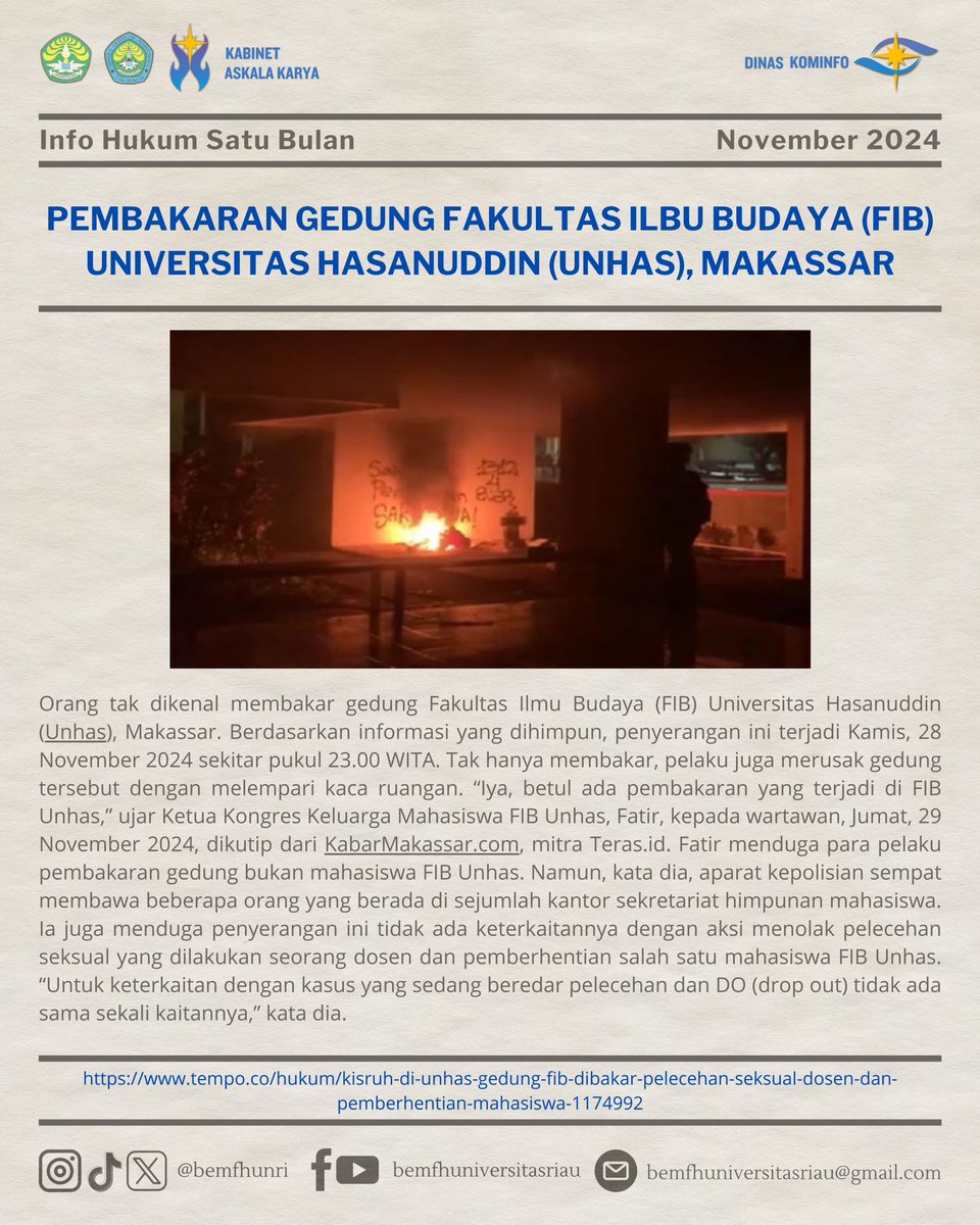 BEM Fakultas Hukum Universitas Riau tweet media