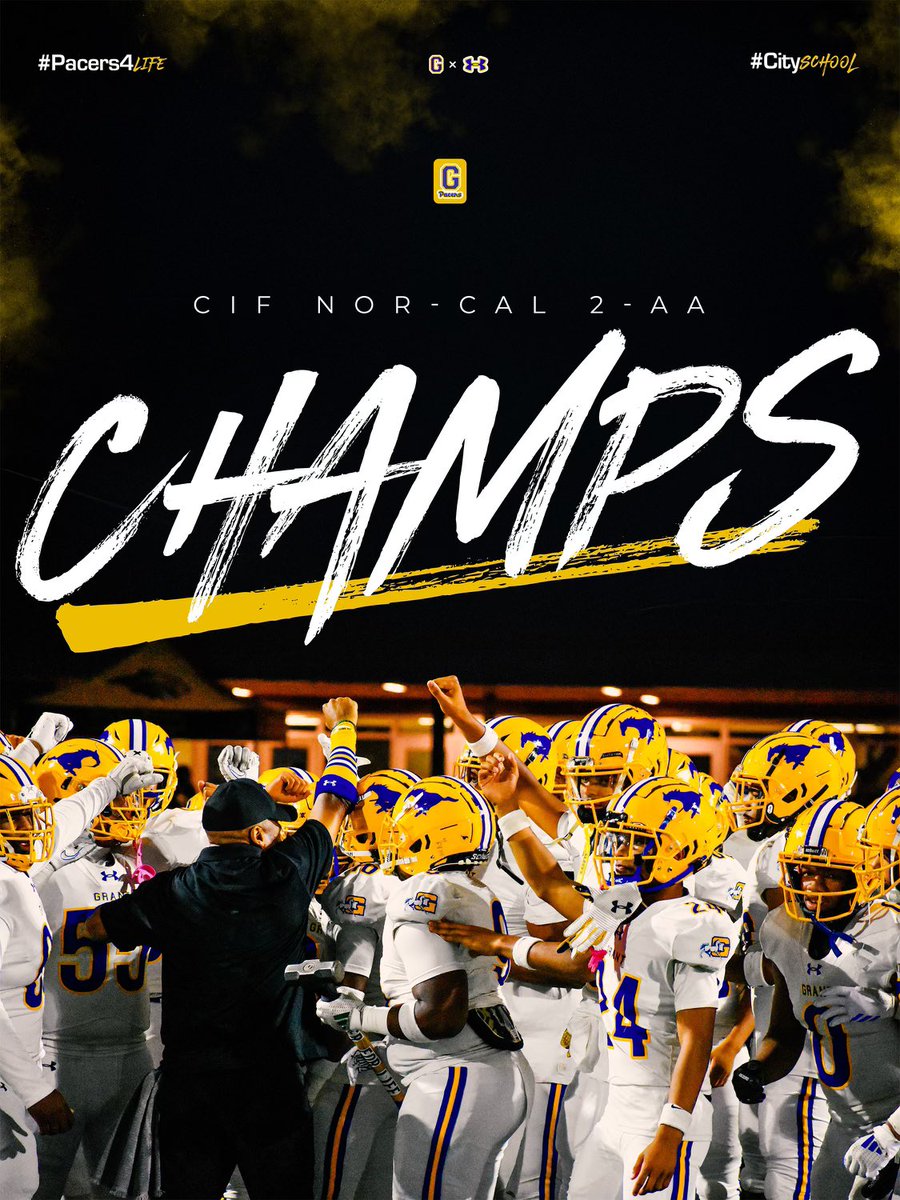 YOUR 2024 CIF Nor-Cal 2AA CHAMPION!!!! 🔵🟡🐴#WeAreGrant #PacerForLife