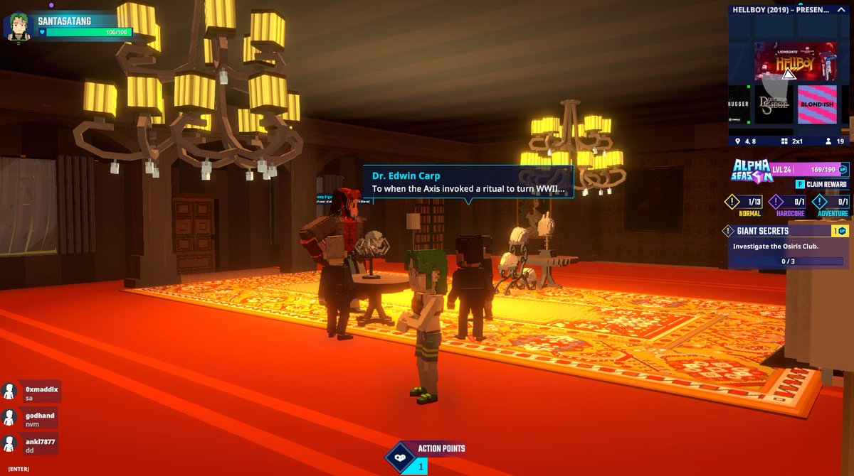 23dec1's tweet photo. Sneaking into the Osiris club in Hellboy (2019) in @TheSandboxGame. Things are about to get supernaturally exciting! 😈🔥 @Lionsgate https://t.co/juQBHLF4eM #TheSandbox #AlphaSeason4 #AS4SocialChallenge https://t.co/mTOMhfzwEh