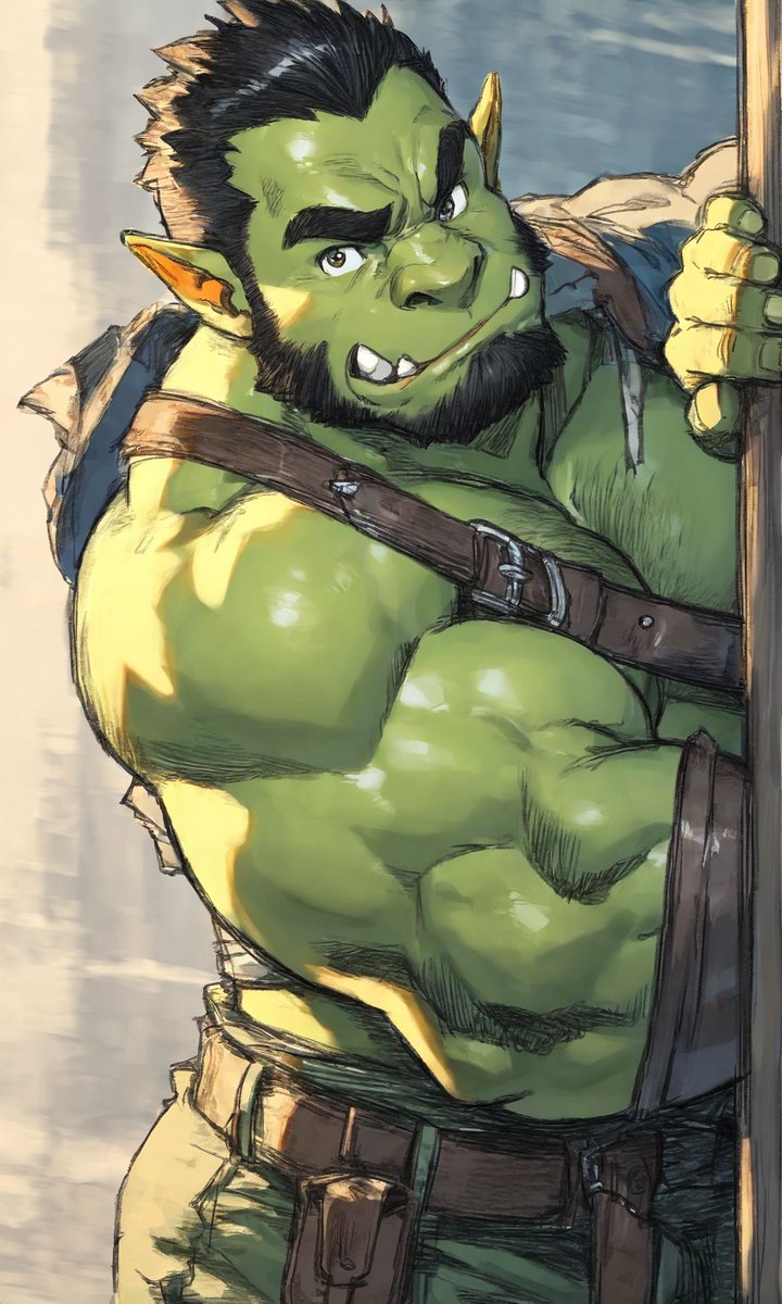 kurohudeAI's tweet photo. ファンタジー小説の挿絵に登場する雰囲気のオーク達1
#AI #bara #gay #Orc #AIart #NoobMale #NoobAI https://t.co/RsBaFjizQR