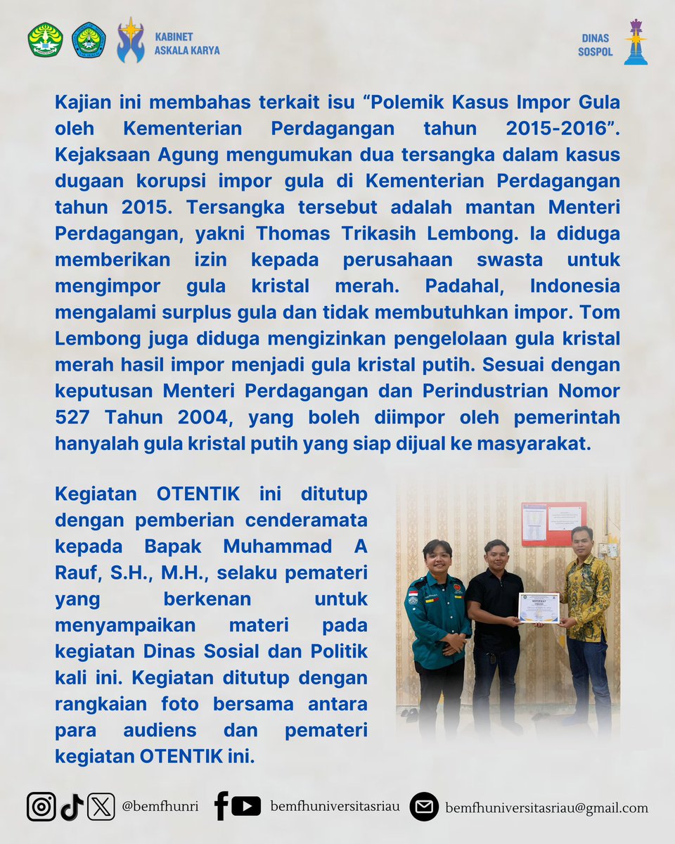 BEM Fakultas Hukum Universitas Riau tweet media