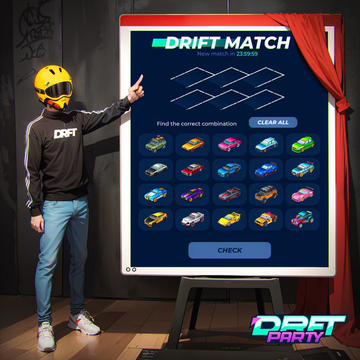 freecoinalerts's tweet image. #DriftPartyTodayCombo🏎️

🗓️ 07.12.24

💠 Combo : 2 3 12 13 14 16

For new users : t.me/drft_party_bot…

✅ Here’s how it works:
🏎 Once a day a new board of cars will pop up
🛞 Pick your 6 cars from the lineup
🧩 Each day, you’ll get a new code to crack

#driftcode