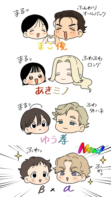 歴代攻めたちの頭が丸すぎるから次回作はふわふわヘアーの攻めくんにしようと思います ふわ×ふわでいくぜ!!!!!アンケにない組み合わせにすなーっ! 