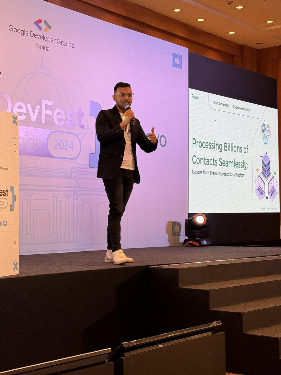 _piyushsarin's tweet photo. Come Join Us at GDG Noida!
Don’t miss the insightful talk, “Processing Billions of Contacts Seamlessly”, by Arun Kumar.
Gain valuable insights, learn from the best, and be part of the conversation!

We look forward to seeing you there!
#GDGNoida #brevo https://t.co/GBhBoKtNpT